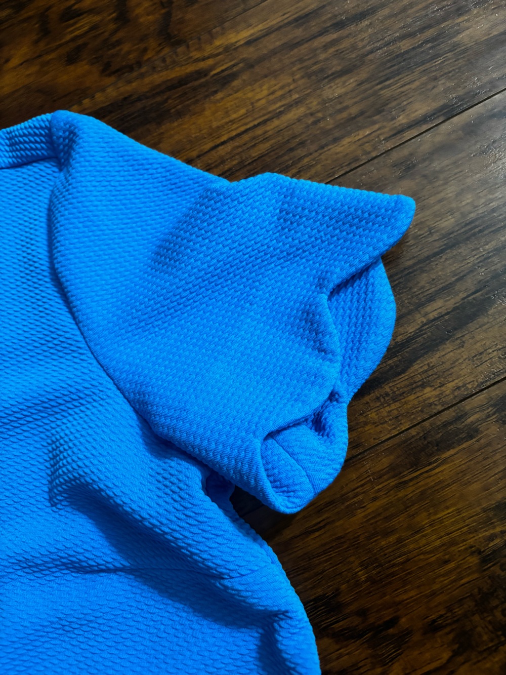 NY Collection Scallop Hem Shift Dress Aqua Blue Waffle Knit Professional Midi - Picture 8 of 9